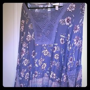 Floral Cold shoulder blouse